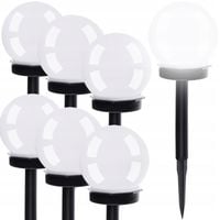 Kula Solarna Lampka LED Ogrodowa Lampa Wbijana Lampki Solarne Ogrodowe 6szt