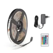 Taśma LED 5m RGB 12V z pilotem i zasilaczem Aigostar model 273234015