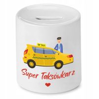 Skarbonka Dla Taksówkarza Super Taksówkarz Z Nadrukiem Ze Zdjęciem