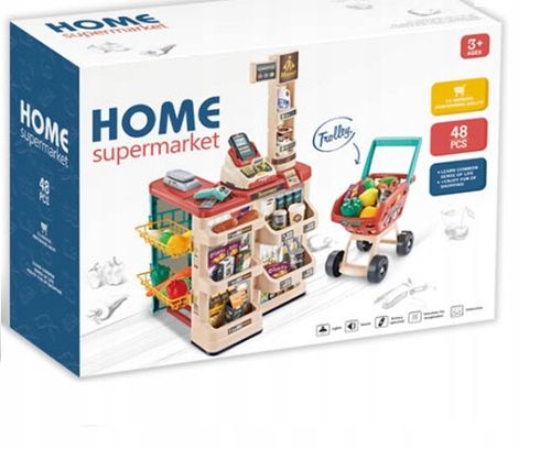 LT184 SUPERMARKET Z TERMINALEM PŁATNICZYM DUŻY SKLEP DLA DZIECI KASA WÓZEK na Arena.pl