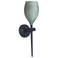 Nowoczesny kinkiet pokojowy Izza ze szkła czarny zielony