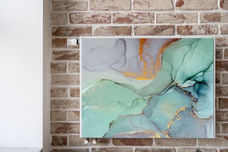 Mata MAGNETYCZNA Grzejnika Marmur Pastele Abstrakcja 100cm x 60cm zdjęcie 6