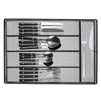 Wkład - Organizer - Pojemnik  Na Sztućce - Stal Nierdzewna  (Czarny)