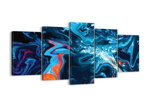 Obraz Na Płótnie - Abstrakcja Błękit  - 160X85 Cm - Ea160X85-4085 na Arena.pl