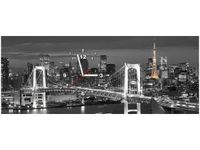 100X40CM ZEGAR ZEGAR ŚCIENNY RAINBOW BRIDGE WANGAN OBRAZ