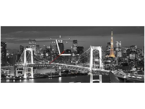 100X40CM ZEGAR ZEGAR ŚCIENNY RAINBOW BRIDGE WANGAN OBRAZ na Arena.pl