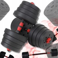 Hantle 30kg 2x15kg + SZTANGA ZESTAW CIĘŻARKÓW DO ĆWICZEŃ REGULOWANE