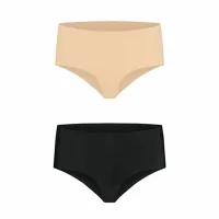 bye bra invisible high brief m beżowe i czarne bezszwowe majtki