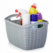 KOSZYK KNIT POJEMNIK DO ŁAZIENKI POKOJU KUCHNI 10L ORGANIZER SZARY