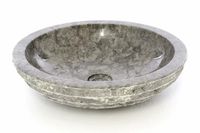 DIVERO Umywalka nablatowa z naturalnego kamienia Turin