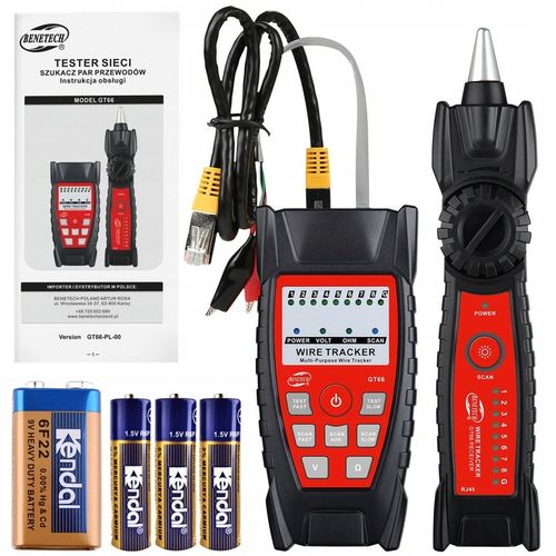 TESTER KABLI SIECIOWYCH Z SONDĄ SZUKACZ PAR PRZEWODÓW SIECI RJ45 RJ11 +ETUI na Arena.pl