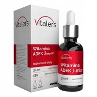 Vitaler's ADEK Junior Krople Wspiera Odporność Kości Zęby Wzrok 30 ml