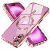 Etui MagSafe Glamour Clear Case do iPhone 16 +Szkło Hartowane (KOLORY)