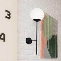 Nowoczesna lampa ścienna Savoy K-4926 czarna sypialniana kula