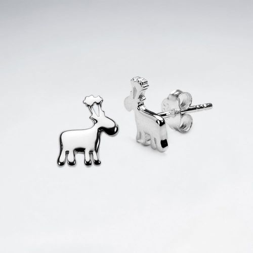 srebrne kolczyki reniferki na Arena.pl