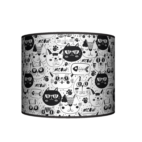 Abażur Walec - Koty (czarne) na Arena.pl
