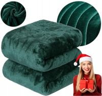 ŚWIĄTECZNY KOC ZIMOWY GRUBY AKRYLOWY CIEPŁY NARZUTA 160X200 PLED NA PREZENT