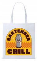 Dla Barmana Bartender Torba Eco Biała Shopper Z Nadrukiem Ze Zdjęciem