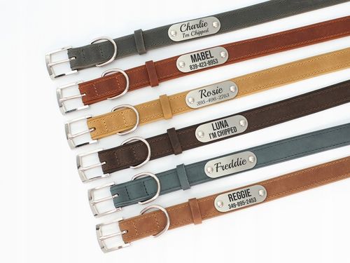 Obroża dla psa z identyfikatorem DBrown rozmiar M na Arena.pl