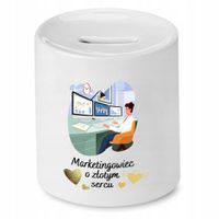 Dla Marketingowca Skarbonka Marketing Prezent Z Nadrukiem Ze Zdjęciem