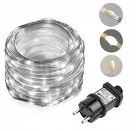 Girlanda świetlna zewnętrzna biala 30m 300 LED Zewnętrzne Lampki Ogrodowe