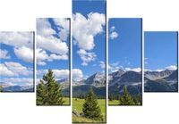 70 100CM OBRAZ 5 ELEM WIDOK ALPY TAMBAKO THE JAGUAR DRUK PŁÓTNO