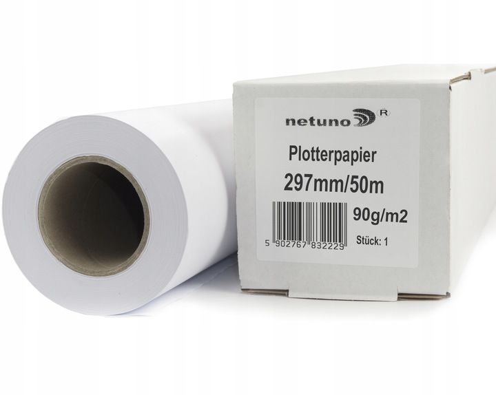 Papier do plotera w roli A4 297 x 50mb 90g zdjęcie 4