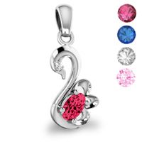 SREBRNY WISIOREK ŁABĘDŹ SREBRO PRÓBY 925 DOSTĘPNE RÓŻNE KOLORY