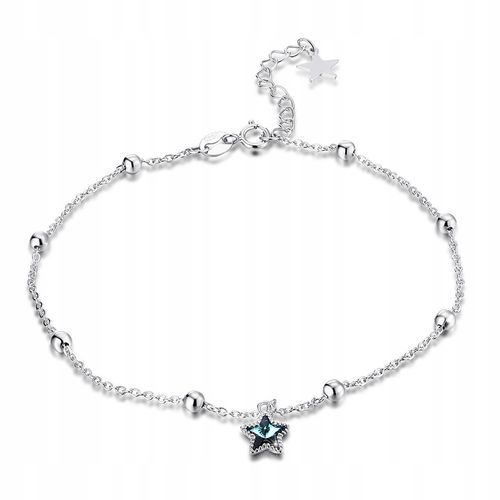 Bransoletka SREBRO 925 Niebieska Gwiazda na Arena.pl