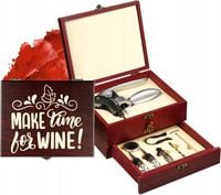 GRAWEROWANY Zestaw akcesoriów do wina PREZENT DLA MIŁOŚNIKA WINA z imieniem