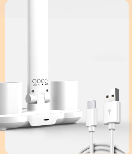 Lampka biurkowa biurowa LED z wyświetlaczem LCD nowoczesna z organizerem na Arena.pl