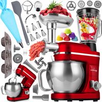 ROBOT KUCHENNY PLANETARNY MIKSER Z MISĄ BLENDER SZKLANY MASZYNKA DO MIĘSA