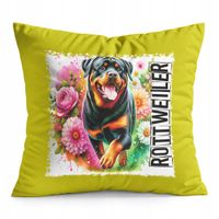 PODUSZKA ŻÓŁTA PREZENT - PIES PSY PIESEK RASA ROTTWEILER