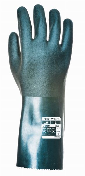 A835 PORTWEST chemiczne actifresh rękawice pcv35cm zdjęcie 1