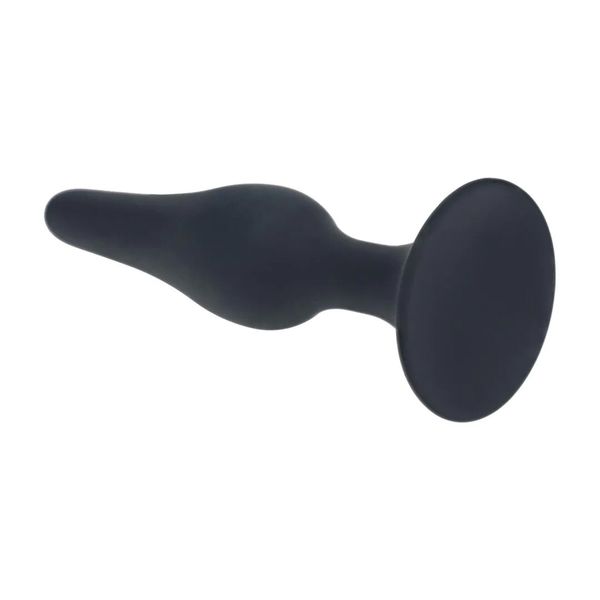 Slim Silicone Anal Plug - S - Black zdjęcie 5