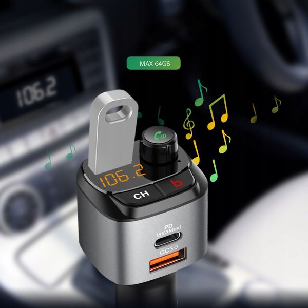 Feegar Transmiter Fm Bluetooth Ładowarka Qc 3.0 Pd zdjęcie 8