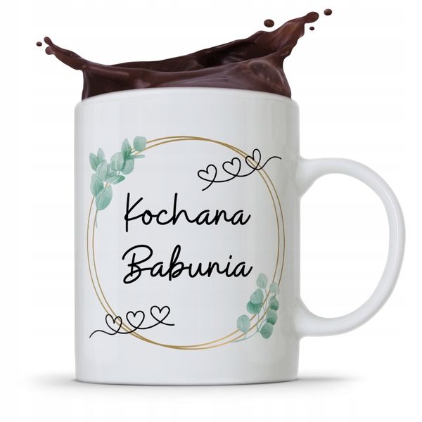 Kubek Dla Babci Na Imieniny Kochana Babunia Z Nadrukiem Ze Zdjęciem zdjęcie 1