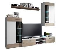 Meblościanka Tango + komoda biały / dąb sonoma