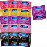 ZESTAW PREZERWATYW PASANTE KLASYCZNE PRĄŻKI WYPUSTKI CIENKIE MOCNE 100