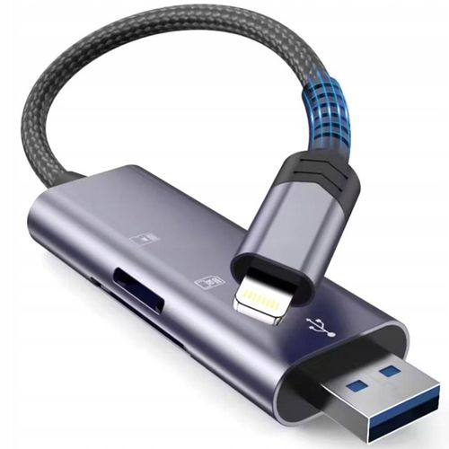 Czytnik zewnętrzny kart SD Tech-Protect Micro SD, ze złączem Lightning, USB na Arena.pl