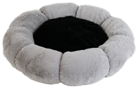 Legowisko dla psa kota szare S okrągłe owalne FLOWER 36x36cm