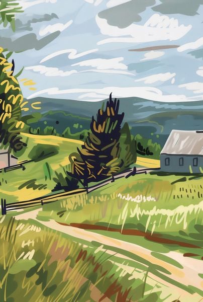 Plakat 68x101cm Bujna Wieś zdjęcie 1