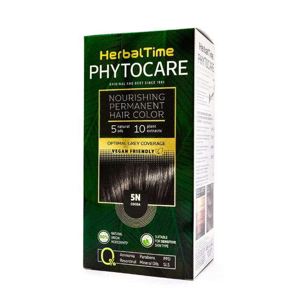 Herbal Time Trwała farba do włosów - 5N Cacoa zdjęcie 1
