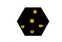 Sześciokątna ścianka wspinaczkowa czarna moduł + 5 uchwytów UNDERFIT domowa