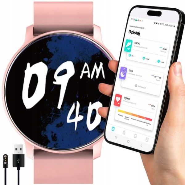 Smartwatch niktrade 8267 różowy zdjęcie 1