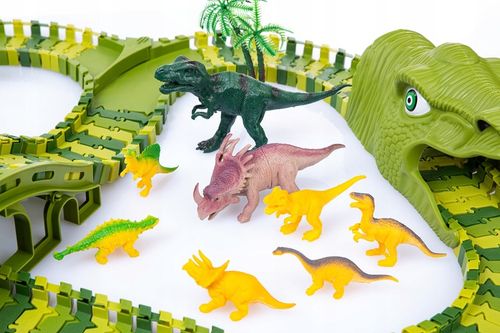 TOR SAMOCHODOWY WYŚCIGOWY PARK DINOZAURÓW MAGIC TRACK 240 elementów / 360cm na Arena.pl