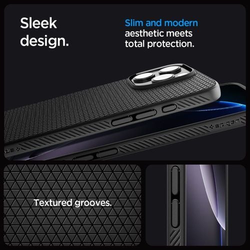 etui case na iphone 16 pro liquid air - czarne na Arena.pl