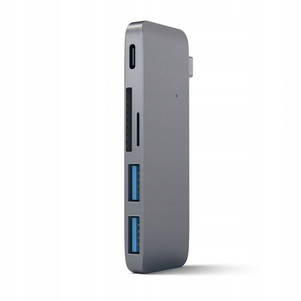 Hub USB Satechi Passthrough Hub (USB-C, 2x USB-A, micro/SD) (space gray) zdjęcie 5