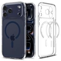 spigen ultra hybrid mag magsafe iphone 17 pro clear/deep blue