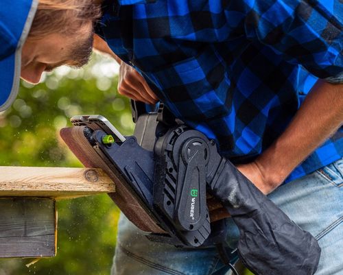 SZLIFIERKA TAŚMOWA WIELOFUNKCYJNA MOCNA DO DREWNA Z REGULACJĄ 1900W na Arena.pl